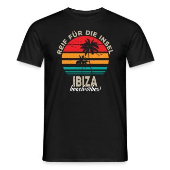 Ibiza beach vibes Ibiza Urlaub - Männer T-Shirt - Schwarz - Vorne - AI Model Male 178 light (178cm)