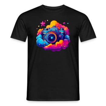 Caméra flottante sur les nuages - T-shirt homme - noir - Devant - AI Model Male 178 light (178cm)