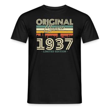 Cadeau Millésime 1937 Original 86/87 - T-shirt homme - noir - Devant - AI Model Male 178 light (178cm)