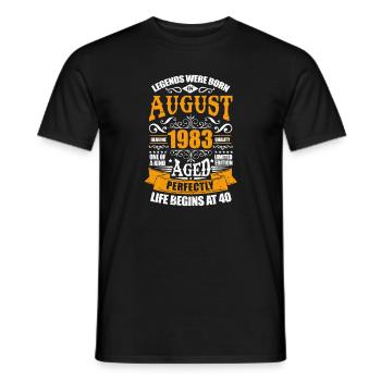 40. Geburtstag - Männer T-Shirt - Schwarz - Vorne - AI Model Male 178 light (178cm)