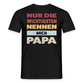 Papa Familie Vater Geschenk - Männer T-Shirt - Schwarz - Vorne - AI Model Male 178 light (178cm)