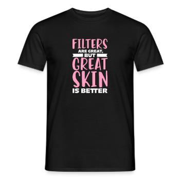 Beautician Cosmetics Makeup Gift - Men's T-Shirt - black - Front - AI Model Male 178 light (178cm)