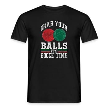 Bocce - Men's T-Shirt - black - Front - AI Model Male 178 light (178cm)