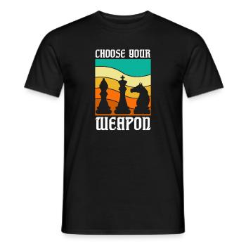 Chess Chess Board Checkmate Chess Player - Men's T-Shirt - black - Front - AI Model Male 178 light (178cm)