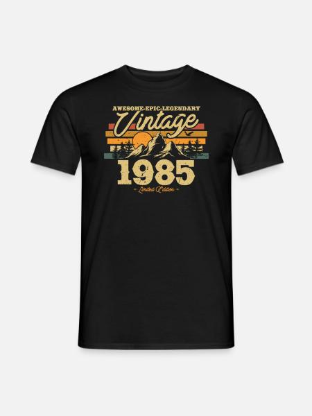 Cadeau 1985 Millésime 38/39 Années - T-shirt homme - noir