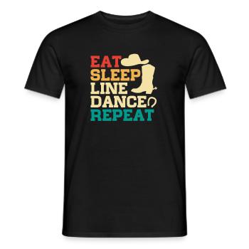 Linedance Country Line Dancer Linedancing Geschenk - Männer T-Shirt - Schwarz - Vorne - AI Model Male 178 light (178cm)