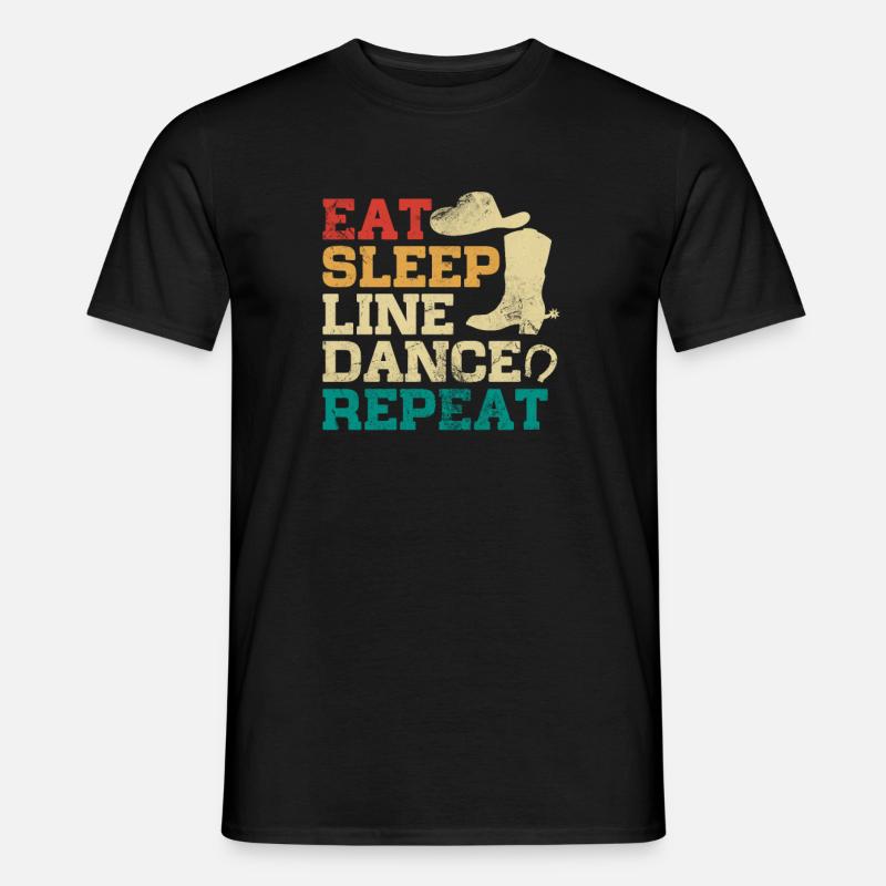 Linedance - Männer T-Shirt - Schwarz