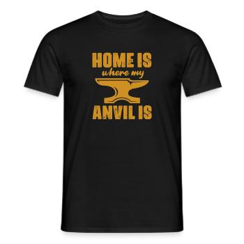 Blacksmith Schiede Anvil Cutler Gift - Men's T-Shirt - black - Front - AI Model Male 178 light (178cm)