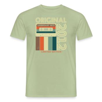 Vintage 2012 Gift - Men's T-Shirt - sage - Front - AI Model Male 178 light (178cm)
