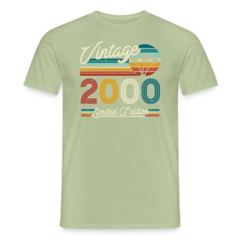 Gift Vintage 2000 23/24 years - Men's T-Shirt - sage - Front - AI Model Male 178 light (178cm)