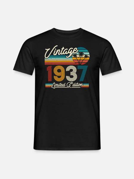 Cadeau Millésime 1937 - T-shirt homme - noir