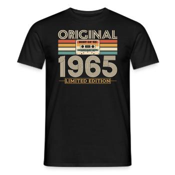 Cadeau d’anniversaire 1965 Vintage Original - T-shirt homme - noir - Devant - AI Model Male 178 light (178cm)