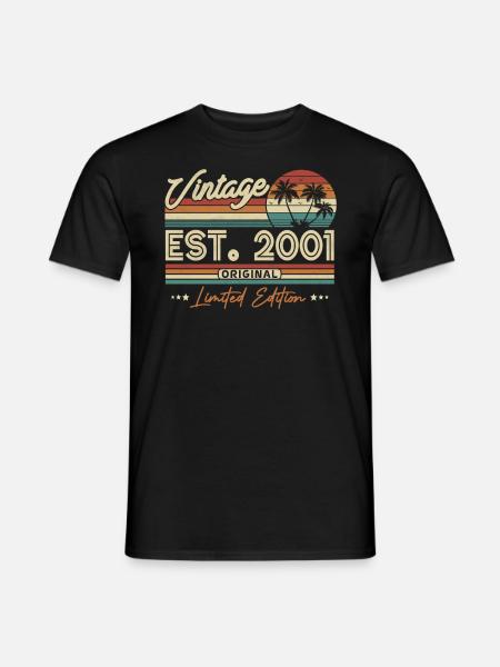 Jahrgangsgeschenk 2001 - Männer T-Shirt - Schwarz