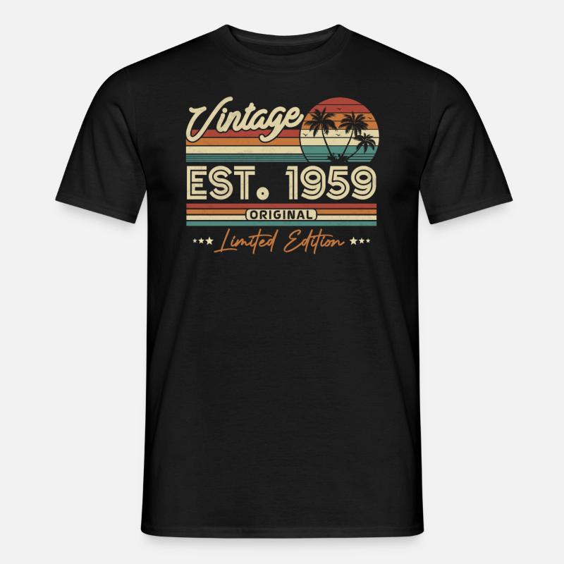 Nostalgie Anniversaire Année 1959 - T-shirt homme - noir
