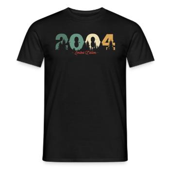 Vintage Natur Geburtstagsgeschenk 2004 - Männer T-Shirt - Schwarz - Vorne - AI Model Male 178 light (178cm)