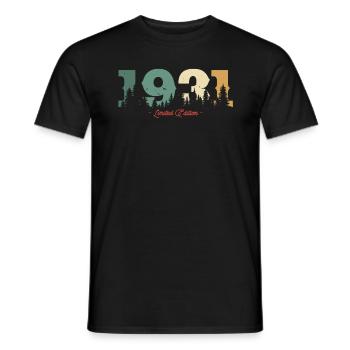 Cadeau d’anniversaire vintage 1931 - T-shirt homme - noir - Devant - AI Model Male 178 light (178cm)