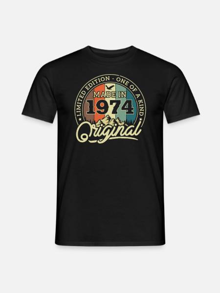 Nostalgia Birthday Gift '74 - Men's T-Shirt - black