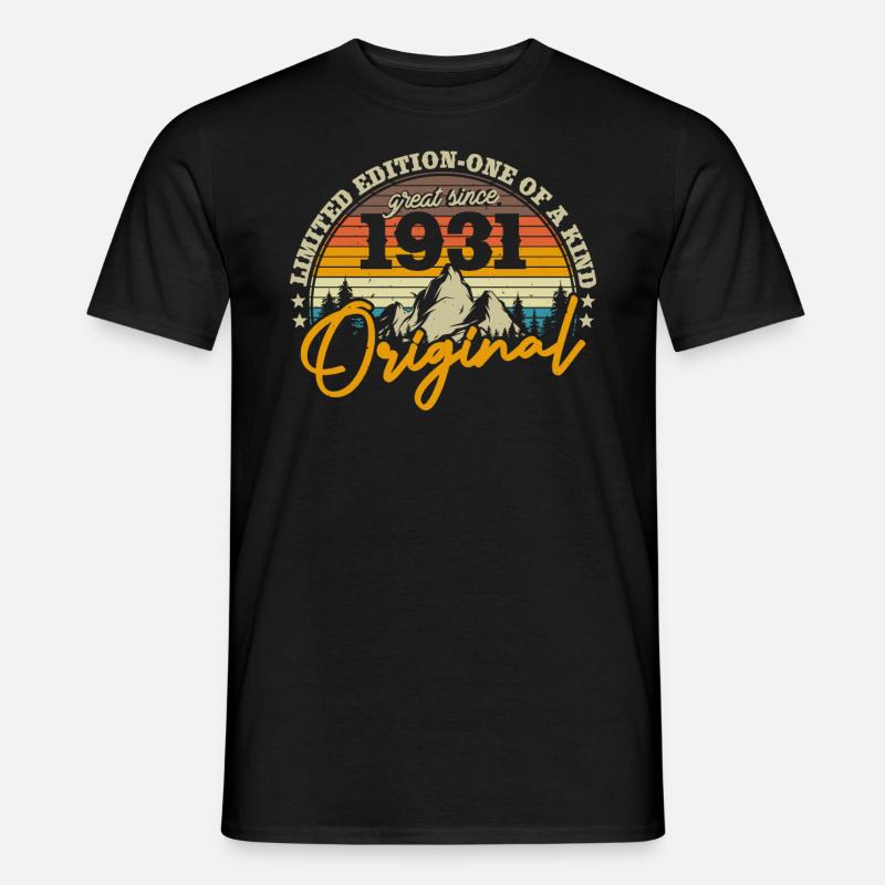 Nostalgisches Geschenk 1931 - Männer T-Shirt - Schwarz