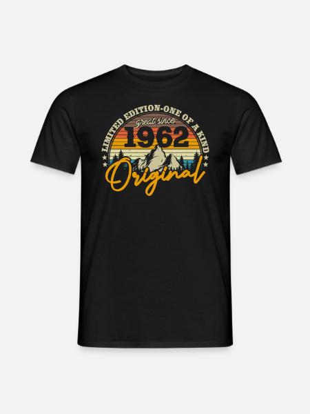 Retro 1962 Gift Idea - Men's T-Shirt - black