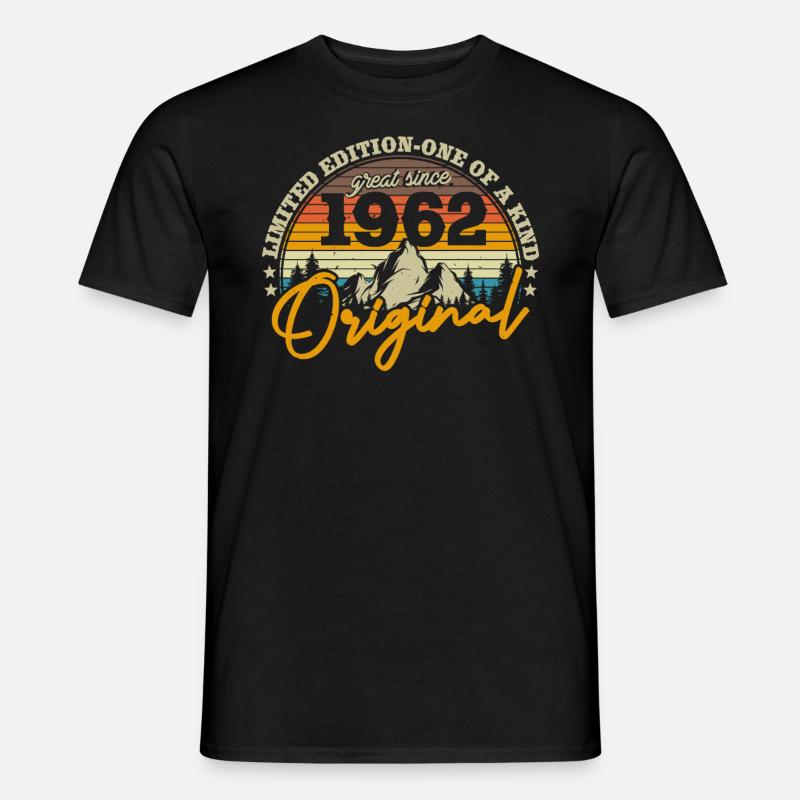 Retro 1962 Geschenkidee - Männer T-Shirt - Schwarz