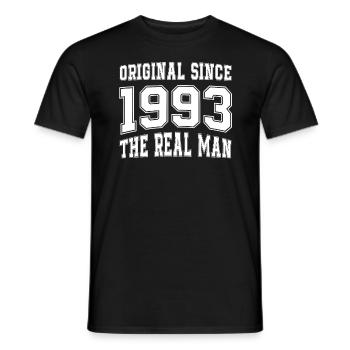 Un vrai original depuis 1993, année parfaitement drôle - T-shirt homme - noir - Devant - AI Model Male 178 light (178cm)