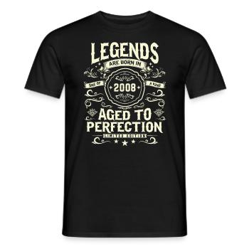 Legendary since 2008 - Men's T-Shirt - black - Front - AI Model Male 178 light (178cm)