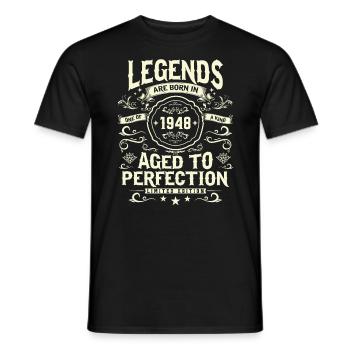 1948 Birthday legend - Men's T-Shirt - black - Front - AI Model Male 178 light (178cm)