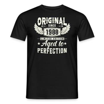 Millésime légendaire de 1988 - T-shirt homme - noir - Devant - AI Model Male 178 light (178cm)