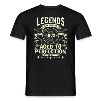 Legends of '73 - Men's T-Shirt - black - Front - AI Model Male 178 light (178cm)