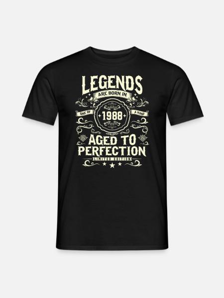 Legendary 1988 Birthday - Men's T-Shirt - black