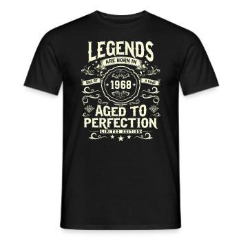 Anniversaire légendaire de 1968 - T-shirt homme - noir - Devant - AI Model Male 178 light (178cm)