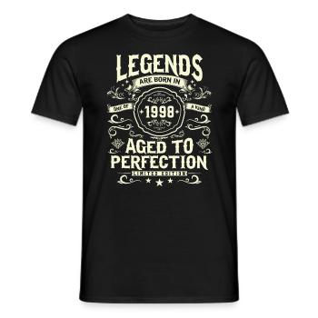 Legendary 1998 Vintage Birthday - Men's T-Shirt - black - Front - AI Model Male 178 light (178cm)