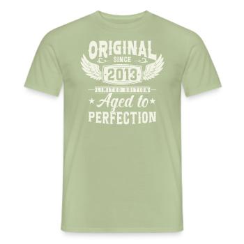 Legendary since 2013 - Men's T-Shirt - sage - Front - AI Model Male 178 light (178cm)