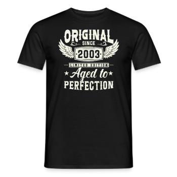 Millésime 2003 - T-shirt homme - noir - Devant - AI Model Male 178 light (178cm)