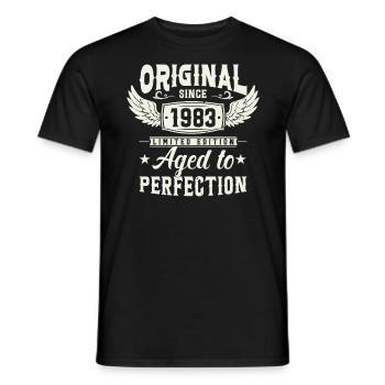 Legendary 1983 year of birth - Men's T-Shirt - black - Front - AI Model Male 178 light (178cm)