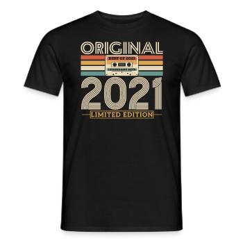Retro Geschenk 2021 - Männer T-Shirt - Schwarz - Vorne - AI Model Male 178 light (178cm)