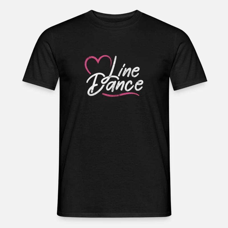 Linedance - Männer T-Shirt - Schwarz