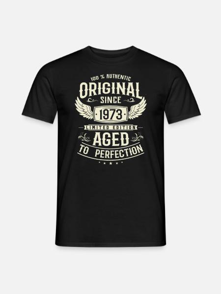 Legendary 1973 birthday year - Men's T-Shirt - black