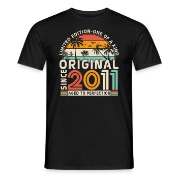 Geboren zur Legende 2011 - Männer T-Shirt - Schwarz - Vorne - AI Model Male 178 light (178cm)