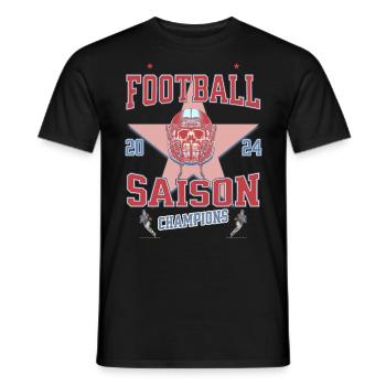 Saison De Football 2024, Stade, Fans, Football, Fans - T-shirt homme - noir - Devant - AI Model Male 178 light (178cm)