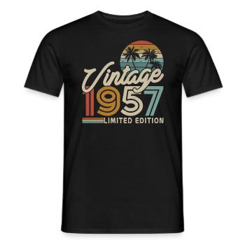 Legendary vintage '57 - Men's T-Shirt - black - Front - AI Model Male 178 light (178cm)