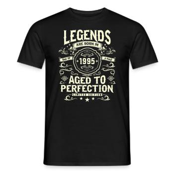 Légendaire 28e anniversaire en 1995 - T-shirt homme - noir - Devant - AI Model Male 178 light (178cm)