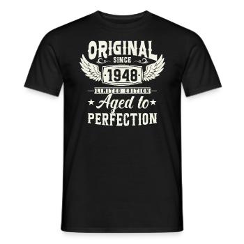 Legendary 75th birthday in 1978 - Men's T-Shirt - black - Front - AI Model Male 178 light (178cm)