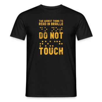 Braille - T-shirt homme - noir - Devant - AI Model Male 178 light (178cm)