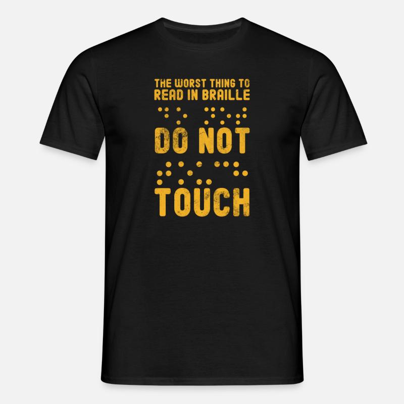 Braille - Männer T-Shirt - Schwarz