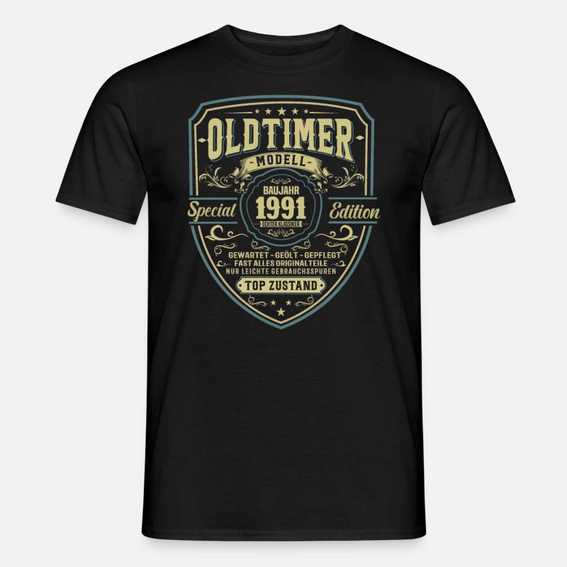 Legendäres Jahrgangsgeschenk '91 - Männer T-Shirt - Schwarz