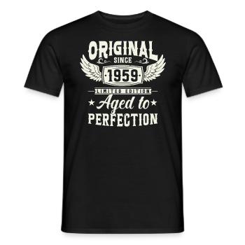 Legendary vintage 1959 - Men's T-Shirt - black - Front - AI Model Male 178 light (178cm)
