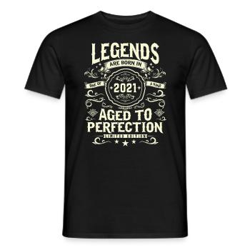 Chemise d’anniversaire légendaire 2021 - T-shirt homme - noir - Devant - AI Model Male 178 light (178cm)