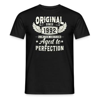 Retro Birthday Legend '92 - Men's T-Shirt - black - Front - AI Model Male 178 light (178cm)