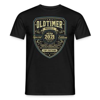 Vintage Geburtstagsgeschenk 2021 - 2 Jahre - Männer T-Shirt - Schwarz - Vorne - AI Model Male 178 light (178cm)